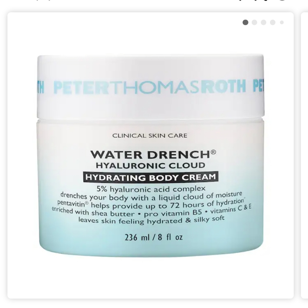 Peter Thomas Roth body cream.